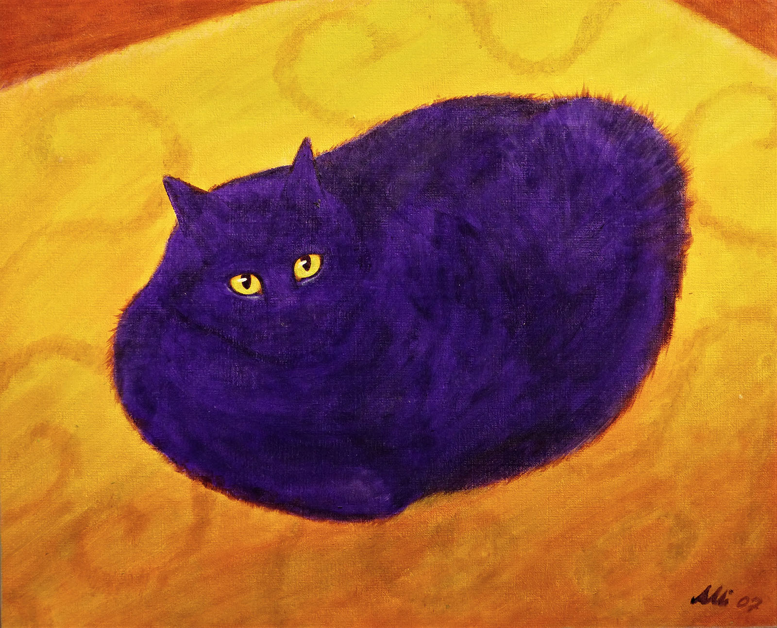 Bild von Fast getarnt, 2007, Acryl auf Papier auf MDF, 35 x 43, Anne Michalke