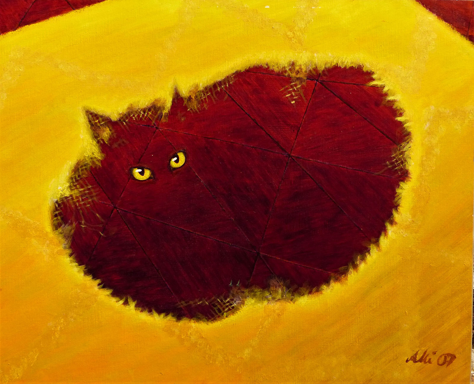 Bild von Fast perfekt getarnt, 2007, Acryl auf Papier auf MDF, 35 x 43, Anne Michalke