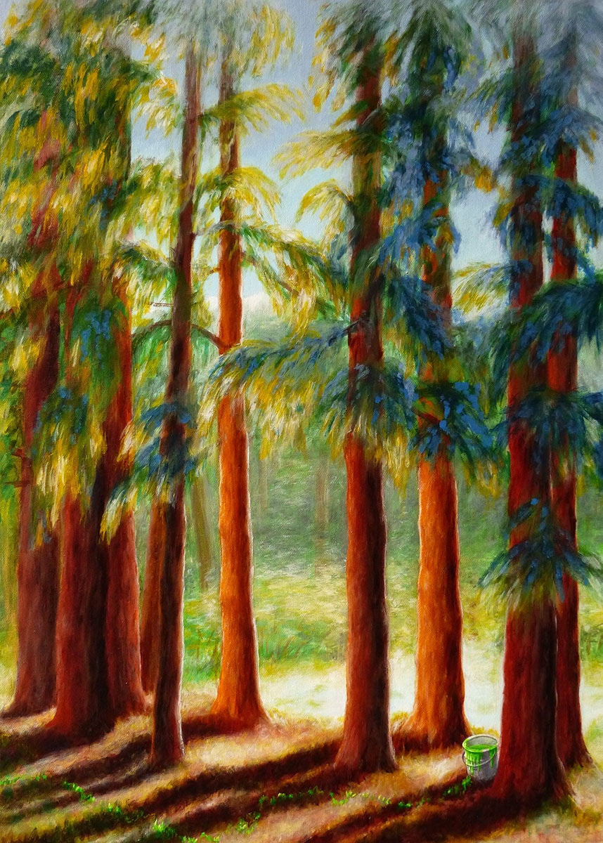 Bild von Grüne Spur 3, 2019, Acryl auf Leinwand, 50 x 70, Anne Michalke