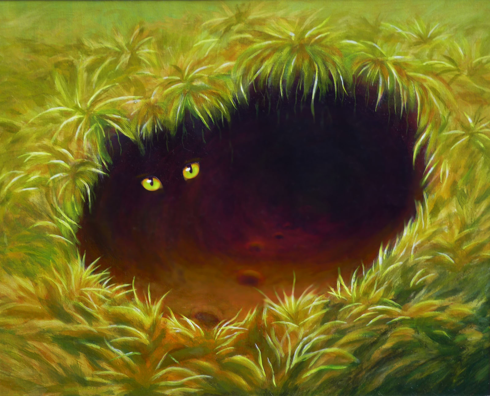 Bild von Perfekt getarnt 2007, Acryl auf Papier auf MDF, 35 x 43, Anne Michalke